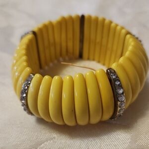 Vintage Yellow Stretch Bracelet